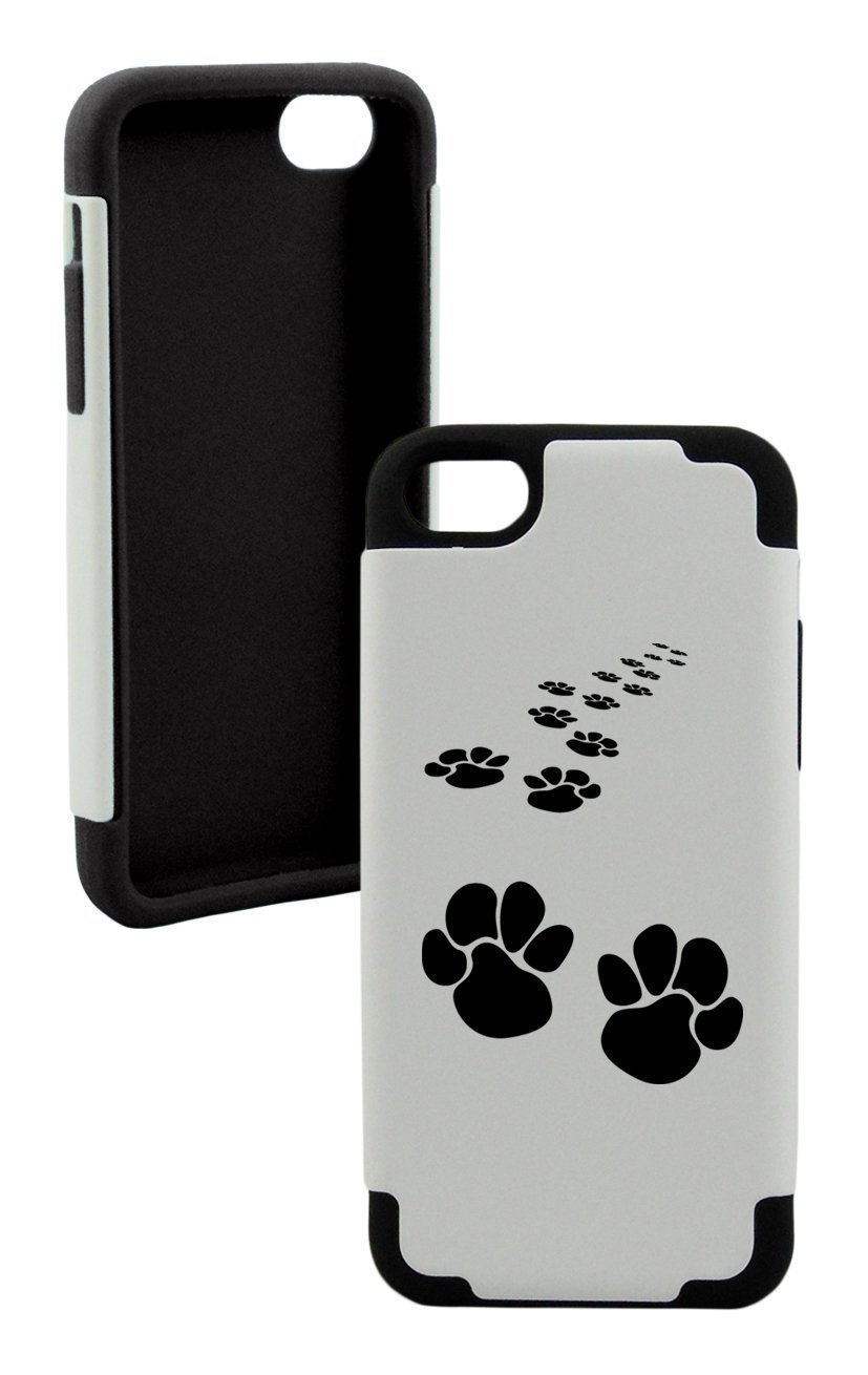 Foot Print Plastic & Silicone Black Case | Animals Zone