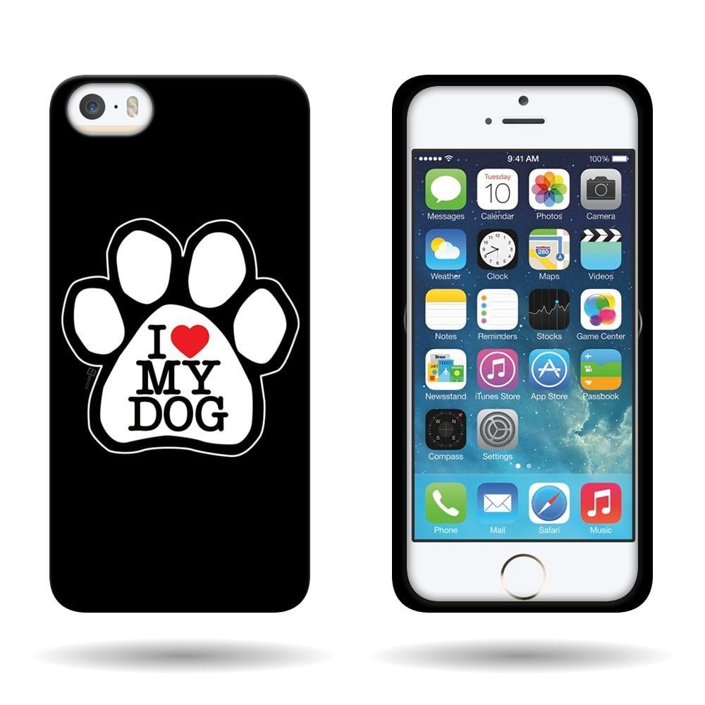 Hard Slim Design Case - Black White Dog Paw | Animals Zone