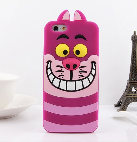 3D Cute Cartoon Cheshire Cat Soft Silicone Gel Case Back Cover | Animals Zone