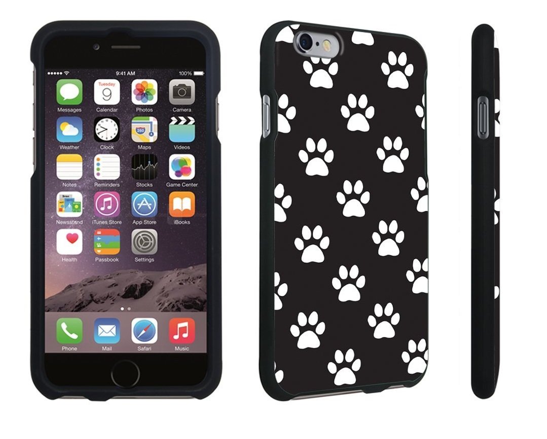 Paw Print Black - Hard Case Black | Animals Zone