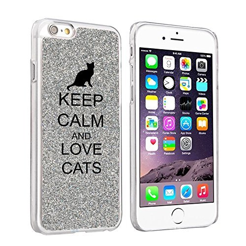 Glitter Bling Hard Case Cover Keep Calm and Love Cats | Animals Zone