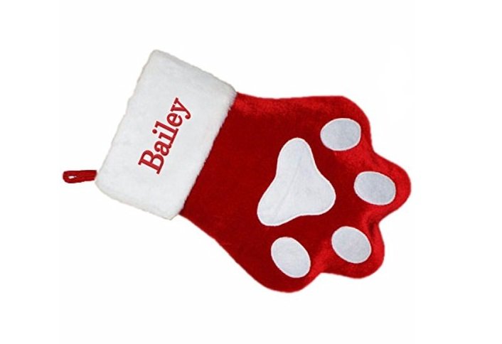 Holiday Gift Guide: Personalized Dog Paw Christmas Stocking | Animals Zone